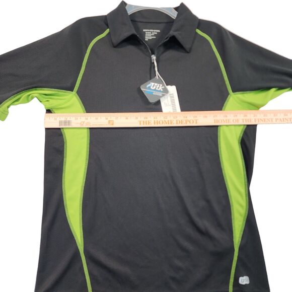 North End Performance 1/4 Zip Polo Cool Logik Men's Size M Black Acid Green NWT - Picture 7 of 7